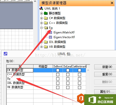使用Visio绘制UML画类图、UML模型图